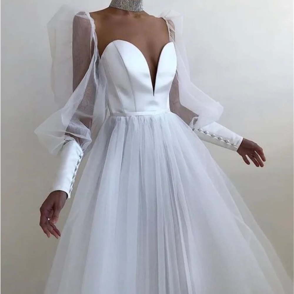 A line Beach Boho Wedding dress Bridal Gown Size 10 new with tags